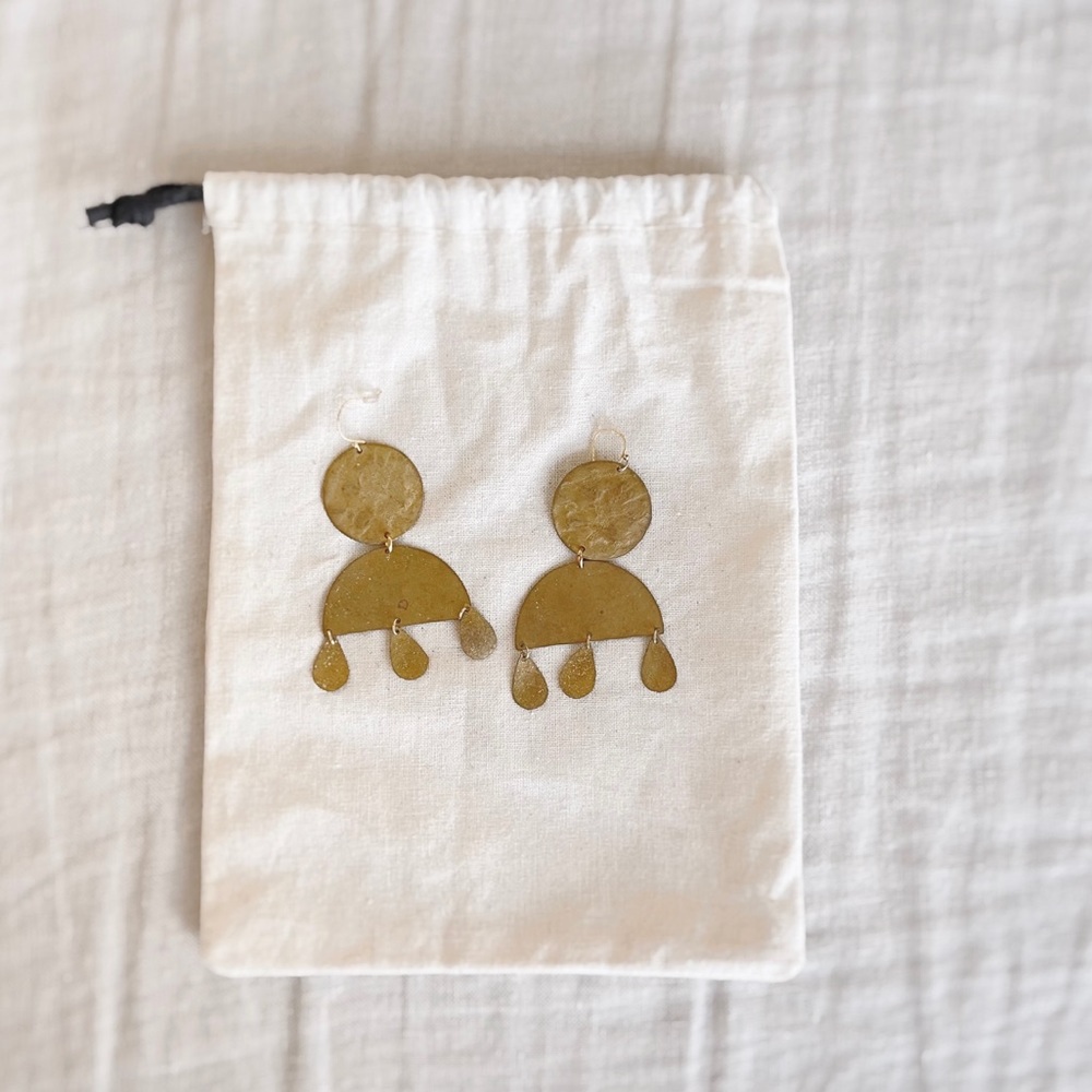anthropologie geometric earrings
